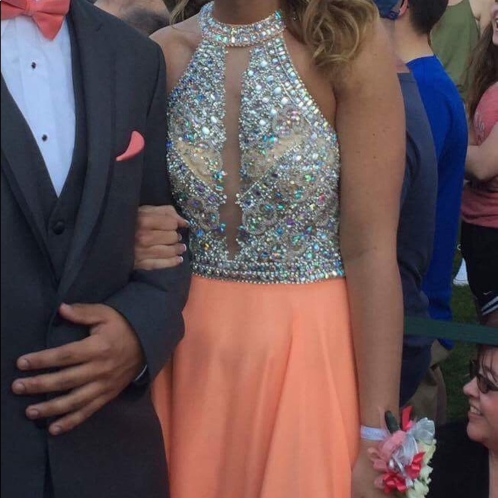 Coral prom dress